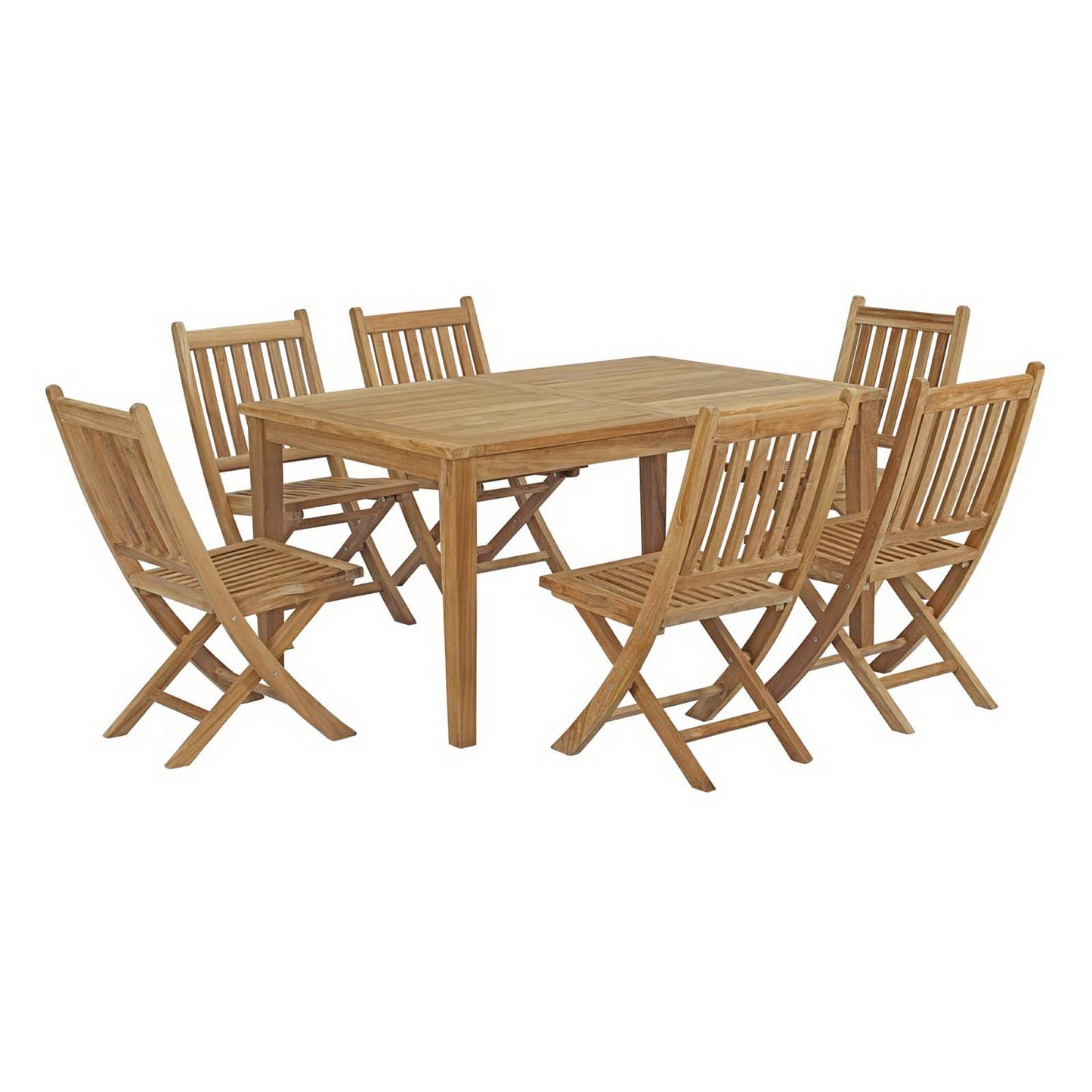 Marina 7 Piece Outdoor Patio Teak Dining Set by Modway EEI-3290