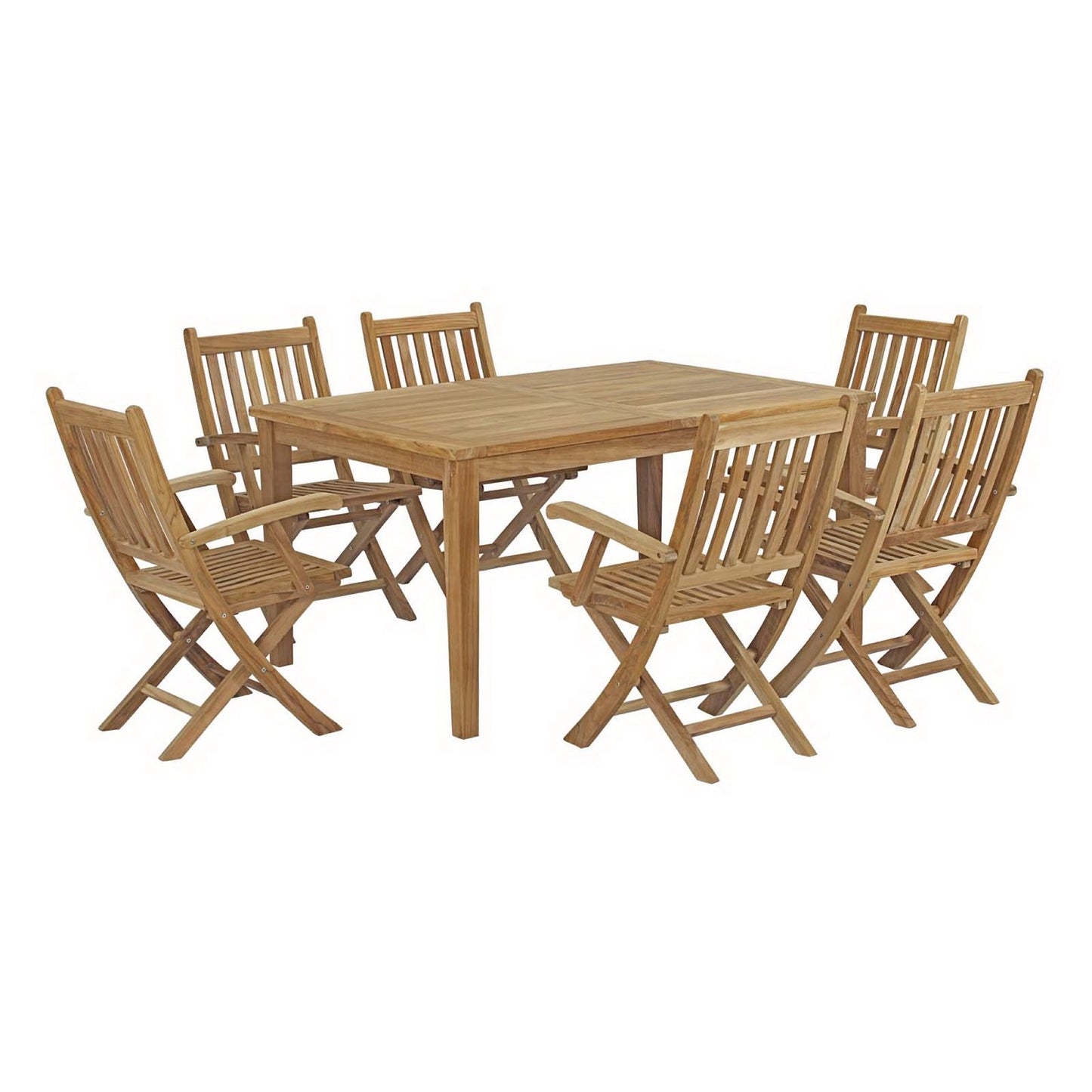 Marina 7 Piece Outdoor Patio Teak Dining Set by Modway EEI-3291