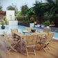 Marina 7 Piece Outdoor Patio Teak Dining Set by Modway EEI-3291