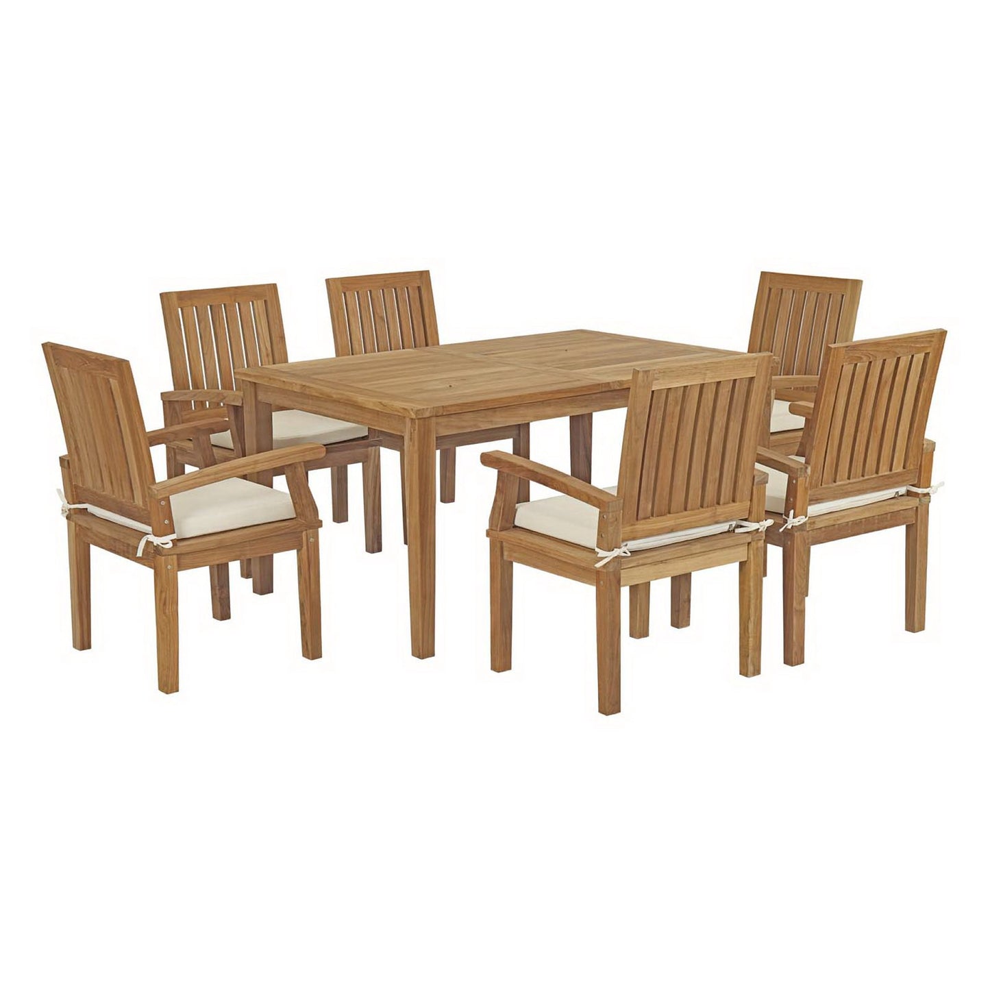 Marina 7 Piece Outdoor Patio Teak Dining Set by Modway EEI-3292