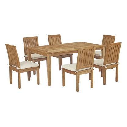 Marina 7 Piece Outdoor Patio Teak Dining Set by Modway EEI-3294