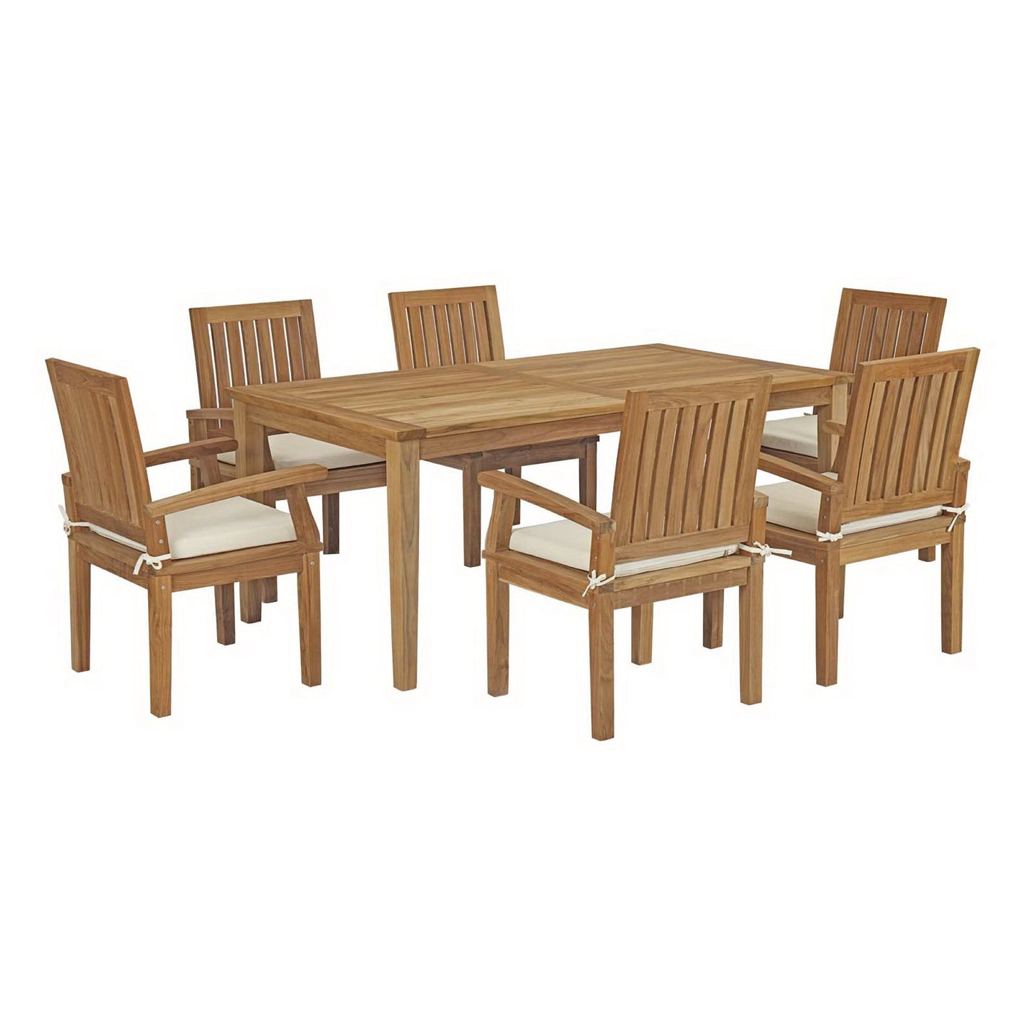 Marina 7 Piece Outdoor Patio Teak Dining Set by Modway EEI-3295
