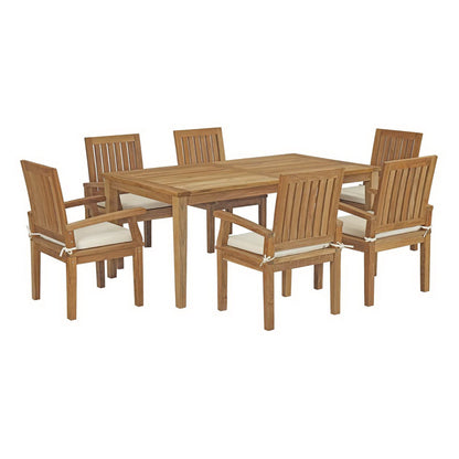 Marina 7 Piece Outdoor Patio Teak Dining Set by Modway EEI-3295