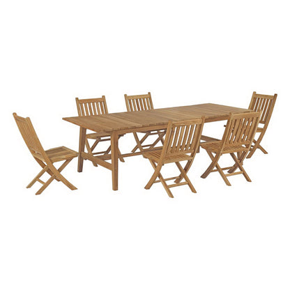 Marina 7 Piece Outdoor Patio Teak Dining Set by Modway EEI-3309