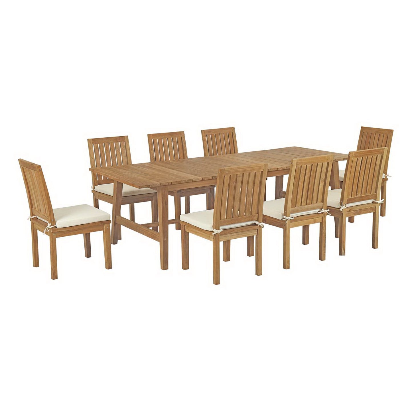 Marina 9 Piece Outdoor Patio Teak Dining Set by Modway EEI-3311