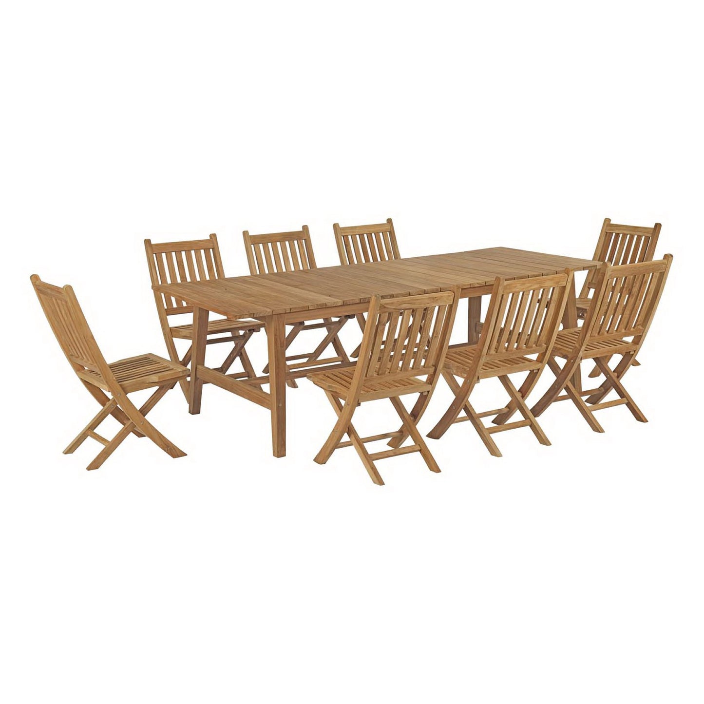 Marina 9 Piece Outdoor Patio Teak Dining Set by Modway EEI-3313