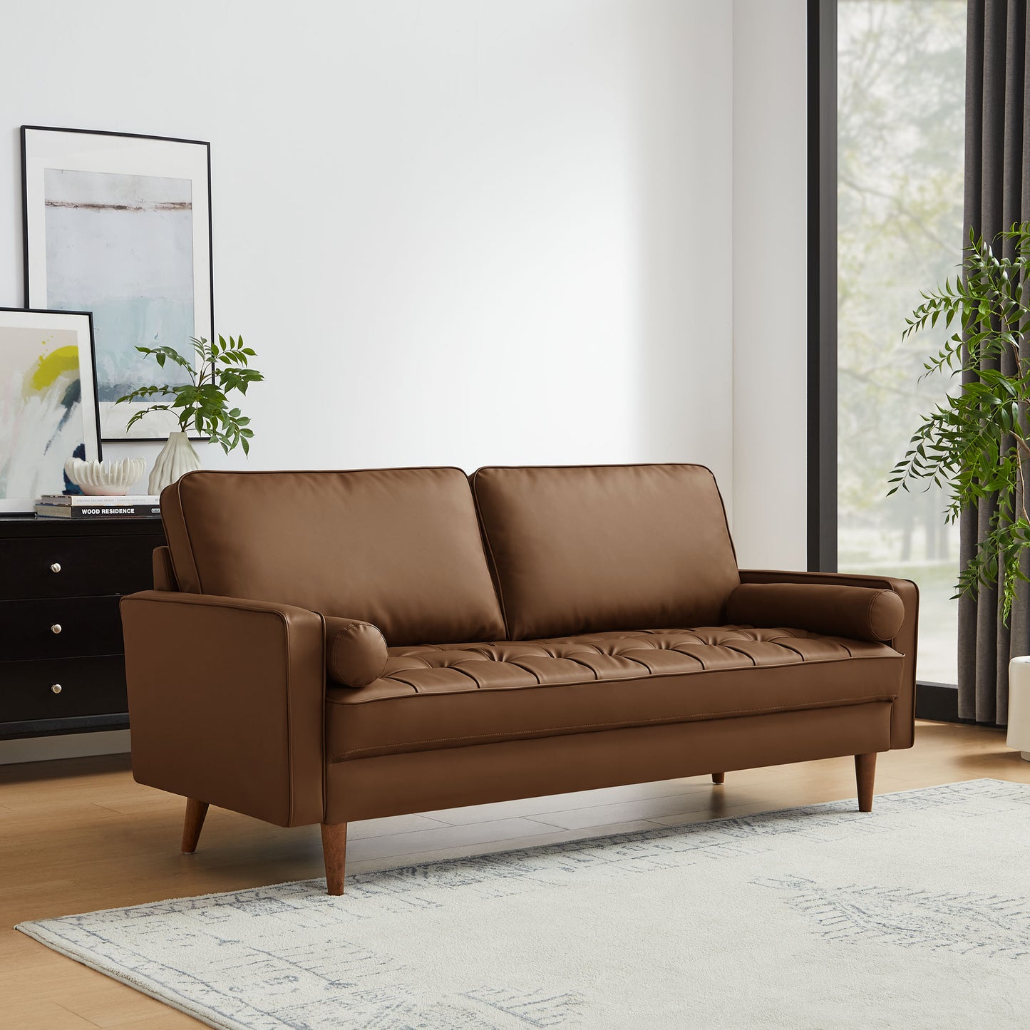Valour Tufted Vegan Leather Sofa by Modway EEI-3765