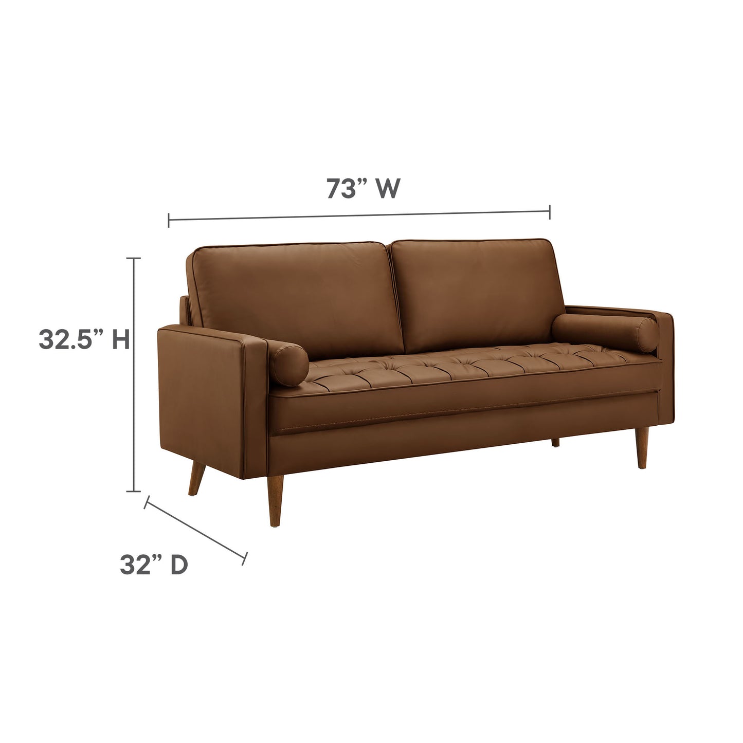 Valour Tufted Vegan Leather Sofa by Modway EEI-3765