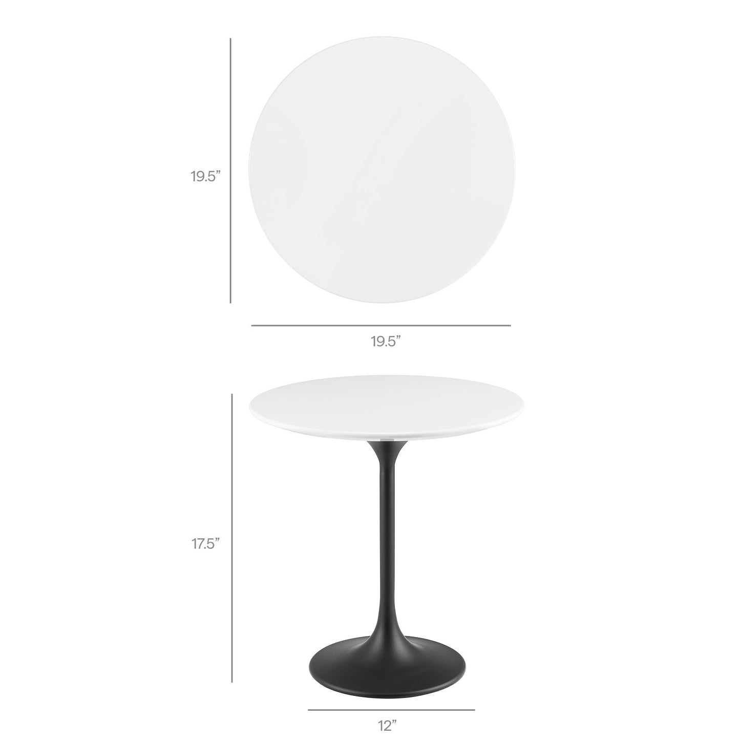 Lippa 20" Round Wood Side Table by Modway EEI-5691