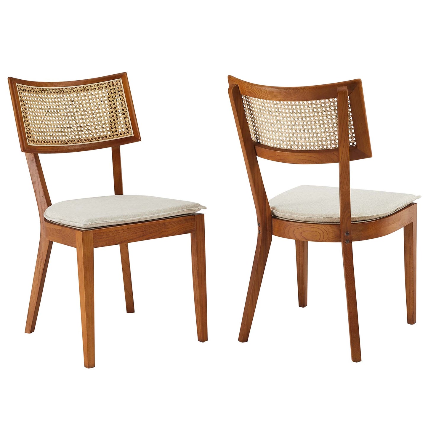 Caledonia Fabric Upholstered Wood Dining Chair Set of 2 by Modway EEI-6080