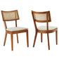 Caledonia Fabric Upholstered Wood Dining Chair Set of 2 by Modway EEI-6080