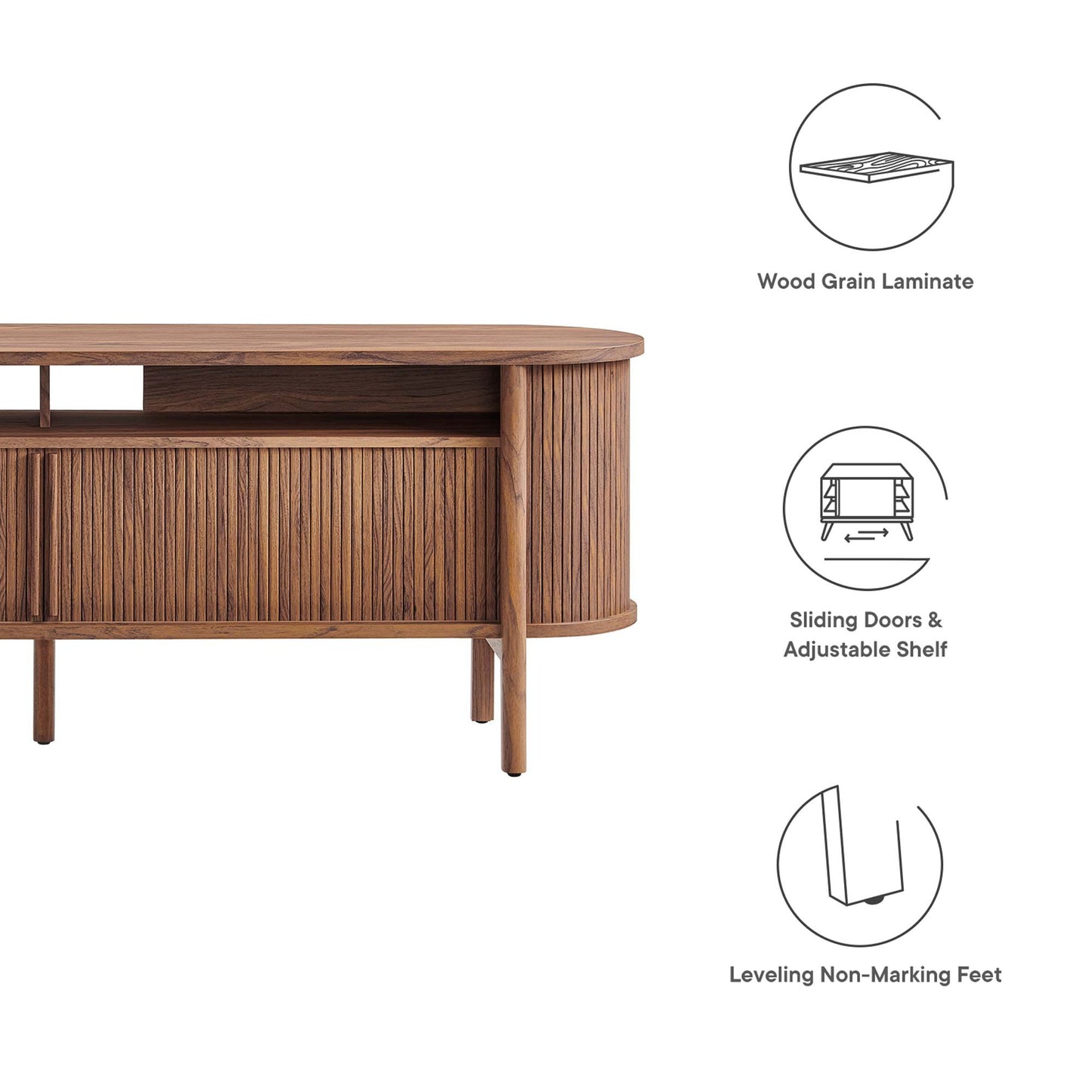 Cadence 71" Curved TV Stand by Modway EEI-6310