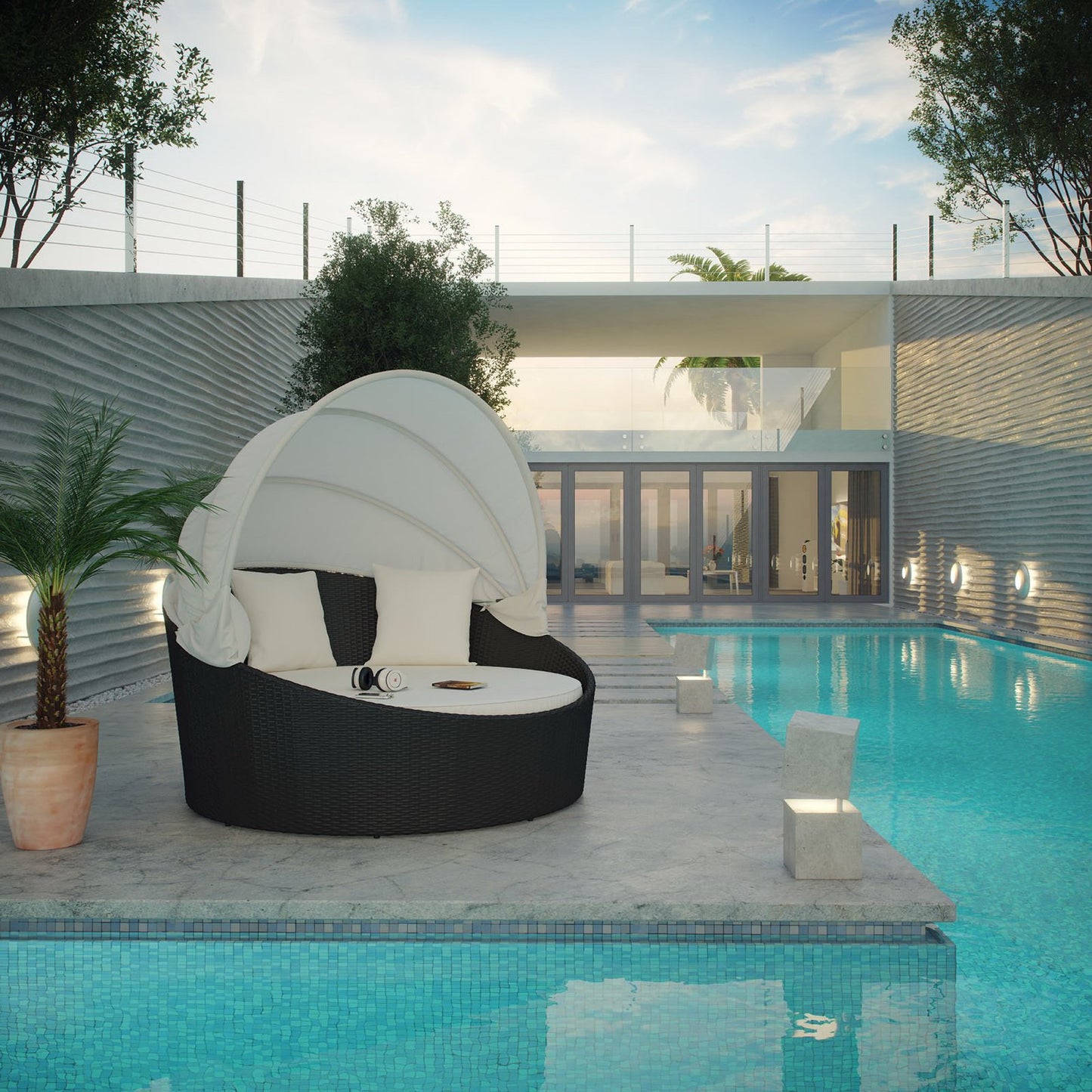 Siesta Canopy Outdoor Patio Daybed by Modway EEI-642