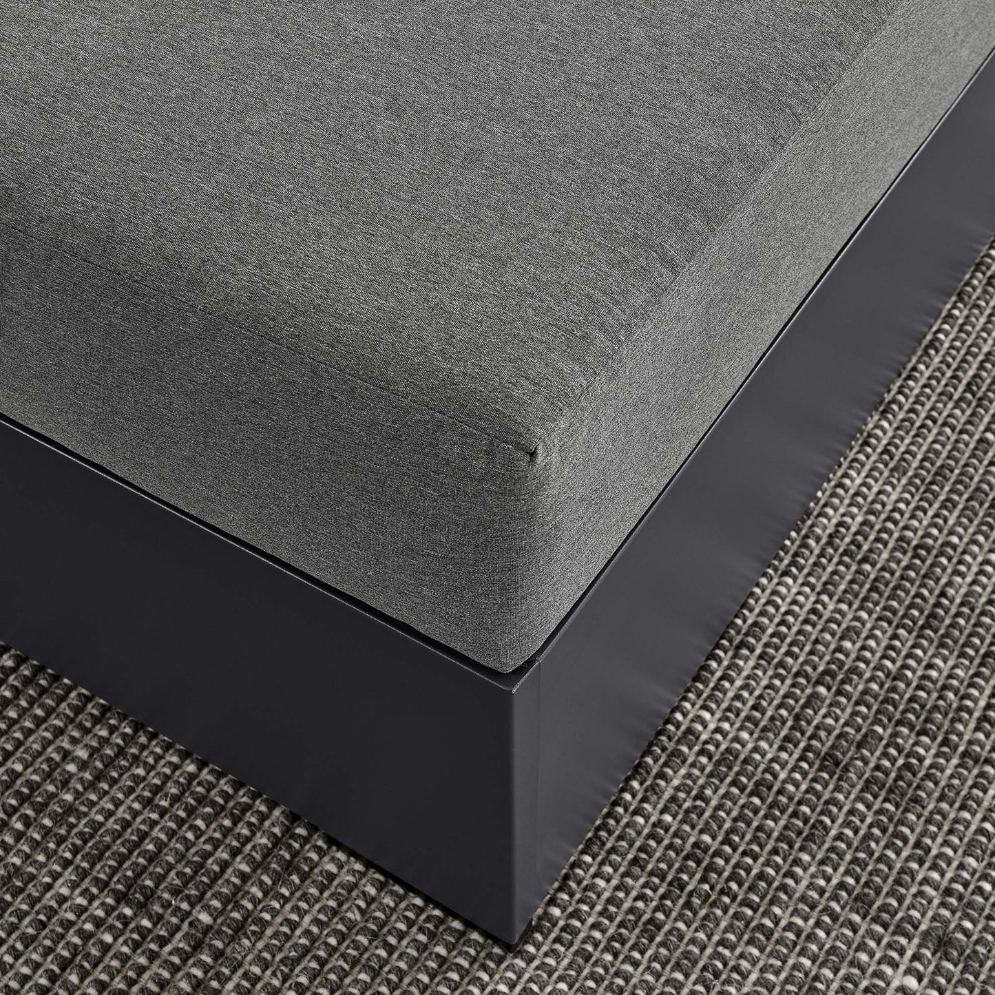 Tahoe Outdoor Patio Powder-Coated Aluminum Ottoman by Modway EEI-6627