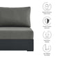 Tahoe Outdoor Patio Powder-Coated Aluminum Modular Armless Chair by Modway EEI-6628