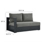 Tahoe Outdoor Patio Powder-Coated Aluminum Modular Left-Facing Loveseat by Modway EEI-6629