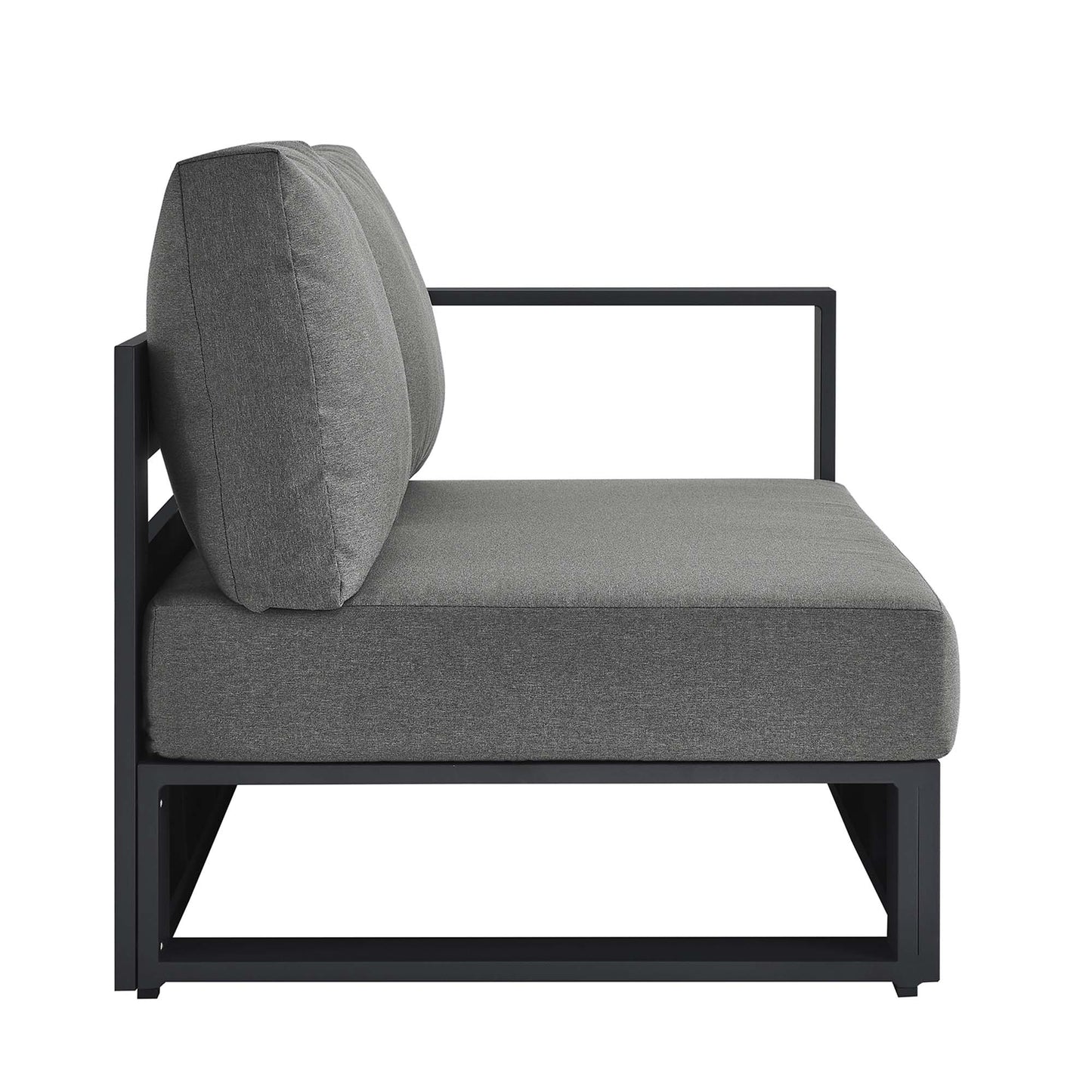 Tahoe Outdoor Patio Powder-Coated Aluminum Modular Right-Facing Loveseat by Modway EEI-6630
