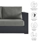 Tahoe Outdoor Patio Powder-Coated Aluminum Modular Right-Facing Loveseat by Modway EEI-6630