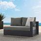 Tahoe Outdoor Patio Powder-Coated Aluminum Modular Right-Facing Loveseat by Modway EEI-6630
