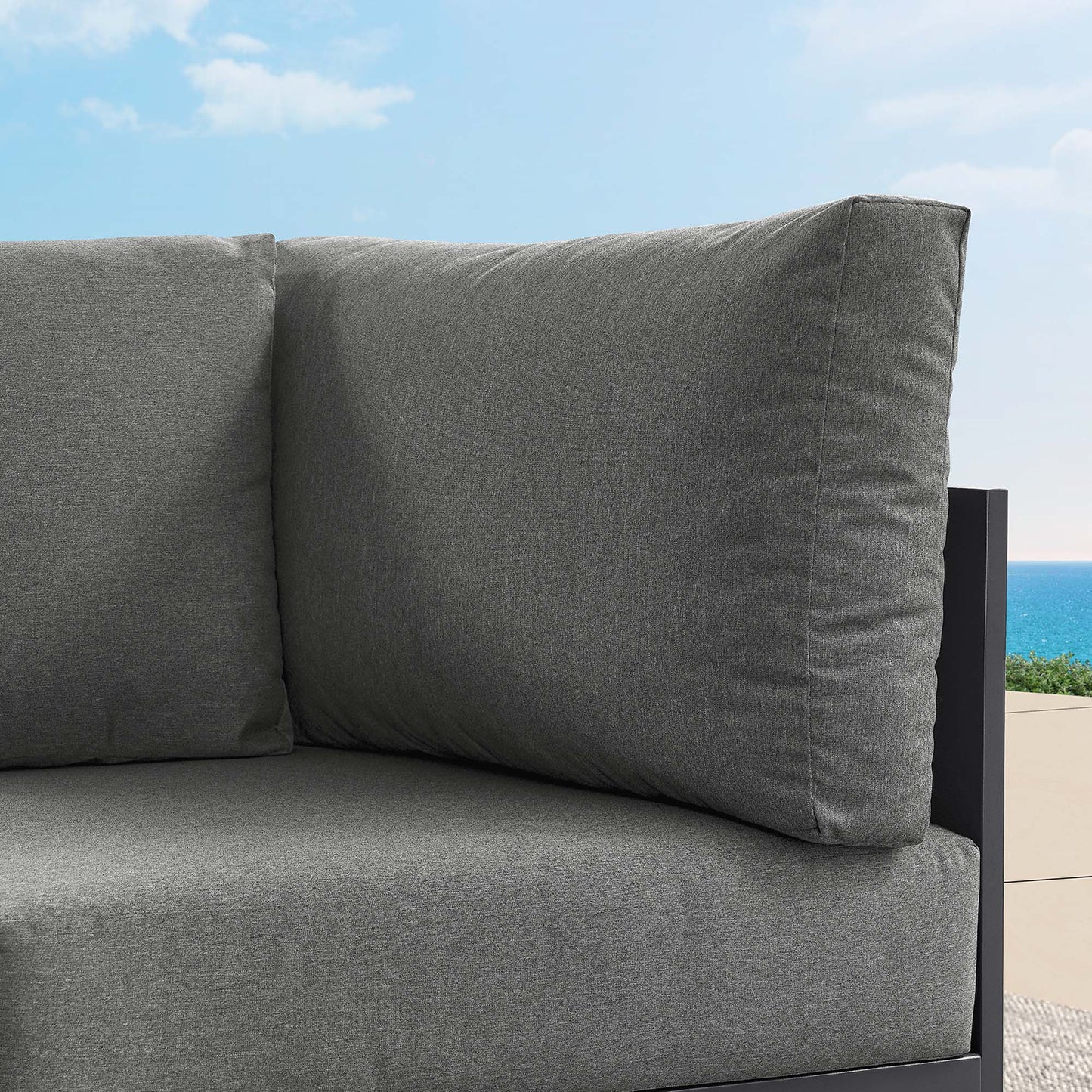 Tahoe Outdoor Patio Powder-Coated Aluminum Modular Corner Chair by Modway EEI-6631