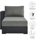 Tahoe Outdoor Patio Powder-Coated Aluminum Modular Left-Facing Chaise Lounge by Modway EEI-6632