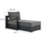 Tahoe Outdoor Patio Powder-Coated Aluminum Modular Left-Facing Chaise Lounge by Modway EEI-6632
