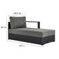 Tahoe Outdoor Patio Powder-Coated Aluminum Modular Right-Facing Chaise Lounge by Modway EEI-6633