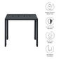 Tahoe Outdoor Patio Powder-Coated Aluminum End Table by Modway EEI-6635