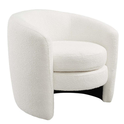 Modway Affinity Upholstered Boucle Fabric Curved Back Armchair