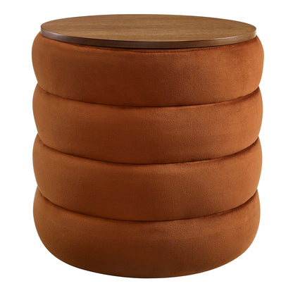 Mezzo Round Performance Velvet Storage Ottoman by Modway EEI-6684