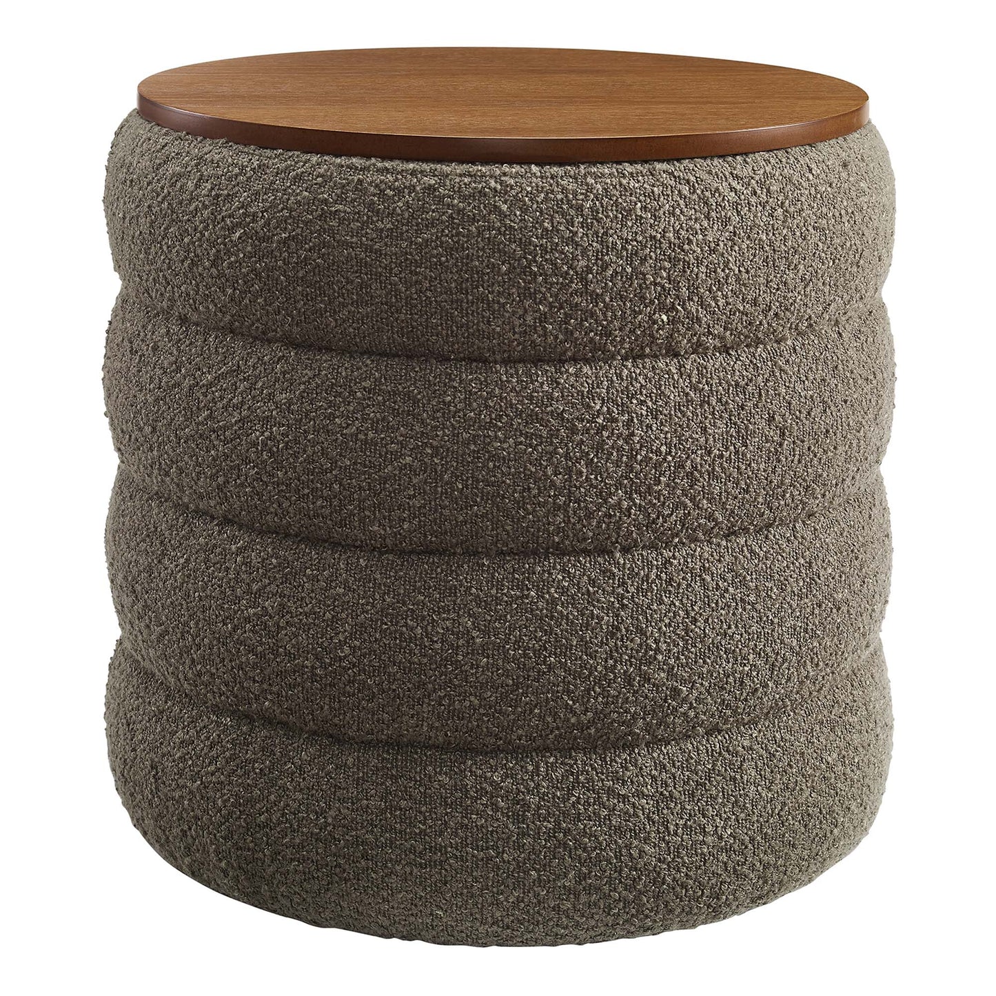 Mezzo Round Boucle Fabric Storage Ottoman by Modway EEI-6685