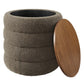 Mezzo Round Boucle Fabric Storage Ottoman by Modway EEI-6685