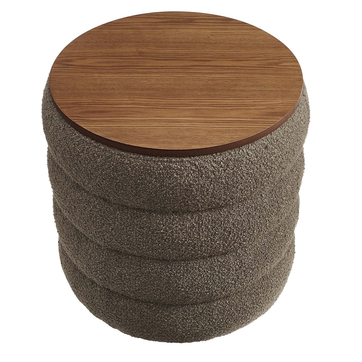 Mezzo Round Boucle Fabric Storage Ottoman by Modway EEI-6685