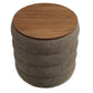 Mezzo Round Boucle Fabric Storage Ottoman by Modway EEI-6685