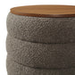 Mezzo Round Boucle Fabric Storage Ottoman by Modway EEI-6685