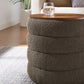 Mezzo Round Boucle Fabric Storage Ottoman by Modway EEI-6685