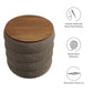 Mezzo Round Boucle Fabric Storage Ottoman by Modway EEI-6685