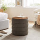 Mezzo Round Boucle Fabric Storage Ottoman by Modway EEI-6685