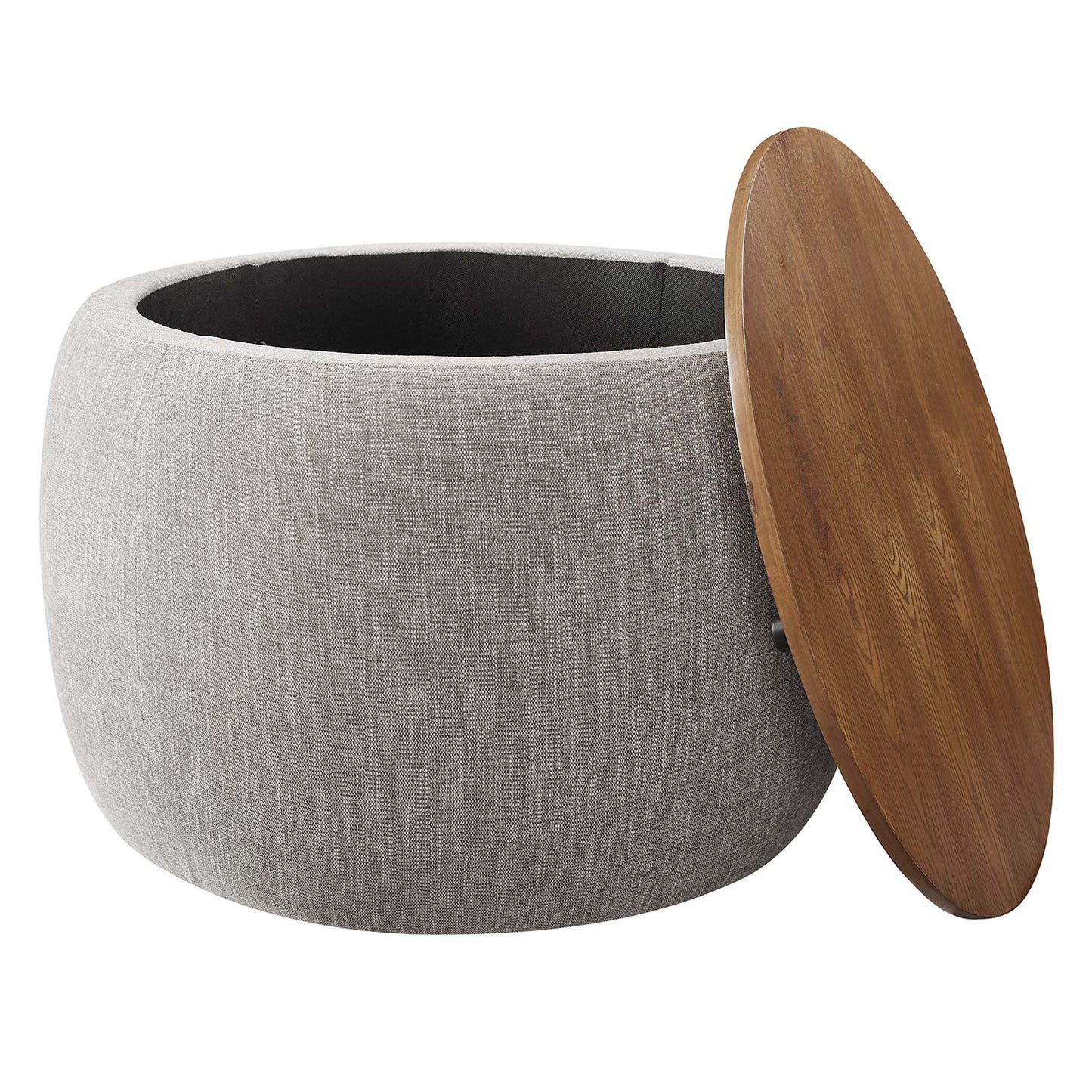 Perla Woven Heathered Fabric Upholstered Storage Ottoman by Modway EEI-6688