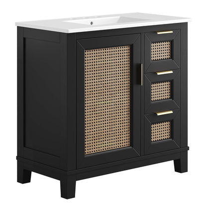 Dixie 36" Solid Wood Bathroom Vanity Cabinet by Modway EEI-6725