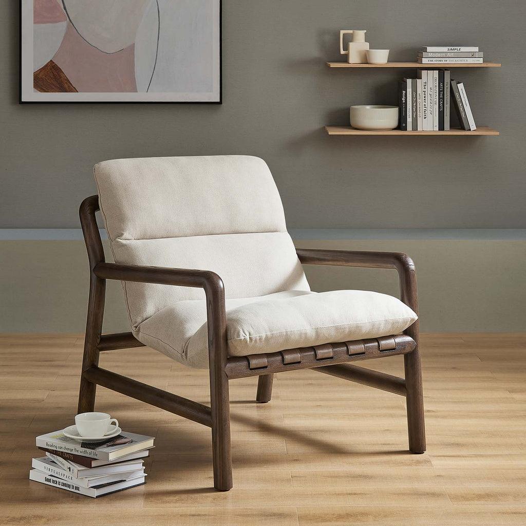 Modway Paxton Ash Wood Sling Chair FredCo