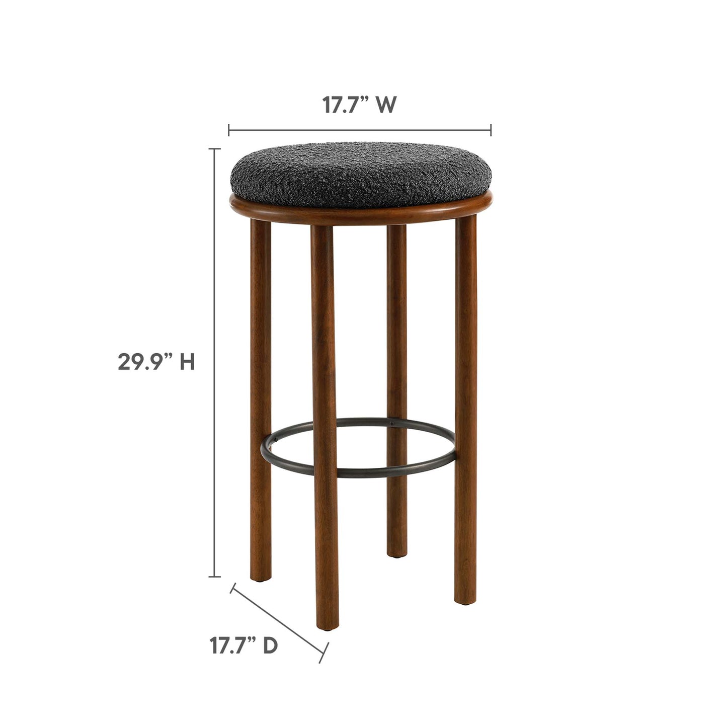 Fable Boucle Fabric Bar Stools Set of 2 by Modway EEI-6819