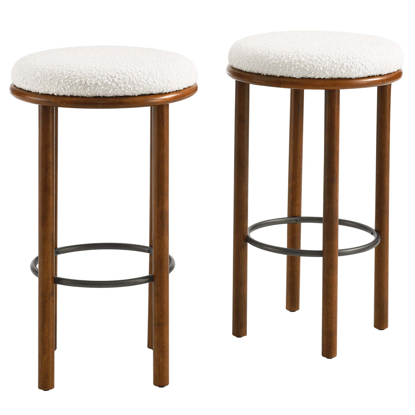 Fable Boucle Fabric Bar Stools Set of 2 by Modway EEI-6819