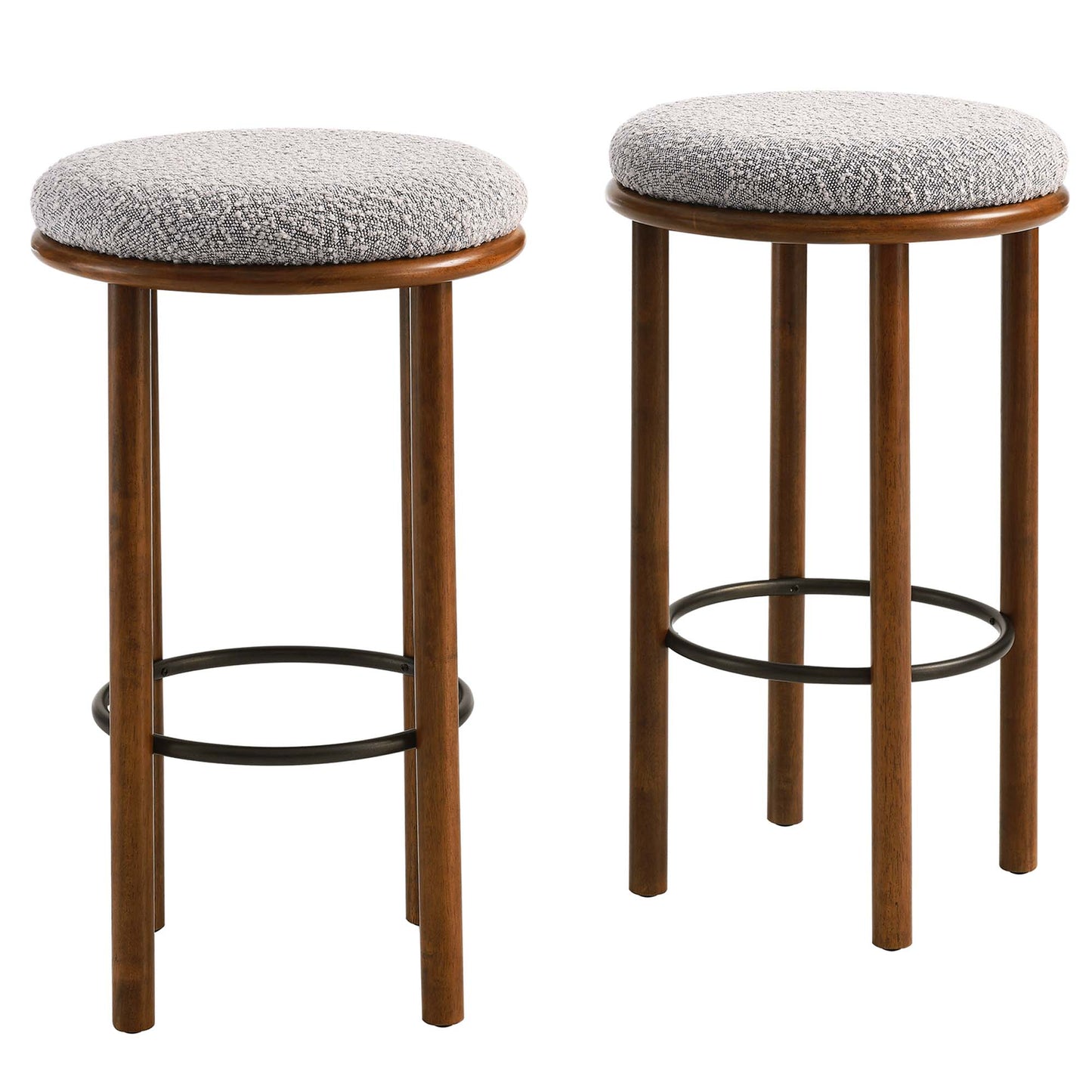 Fable Boucle Fabric Bar Stools Set of 2 by Modway EEI-6819