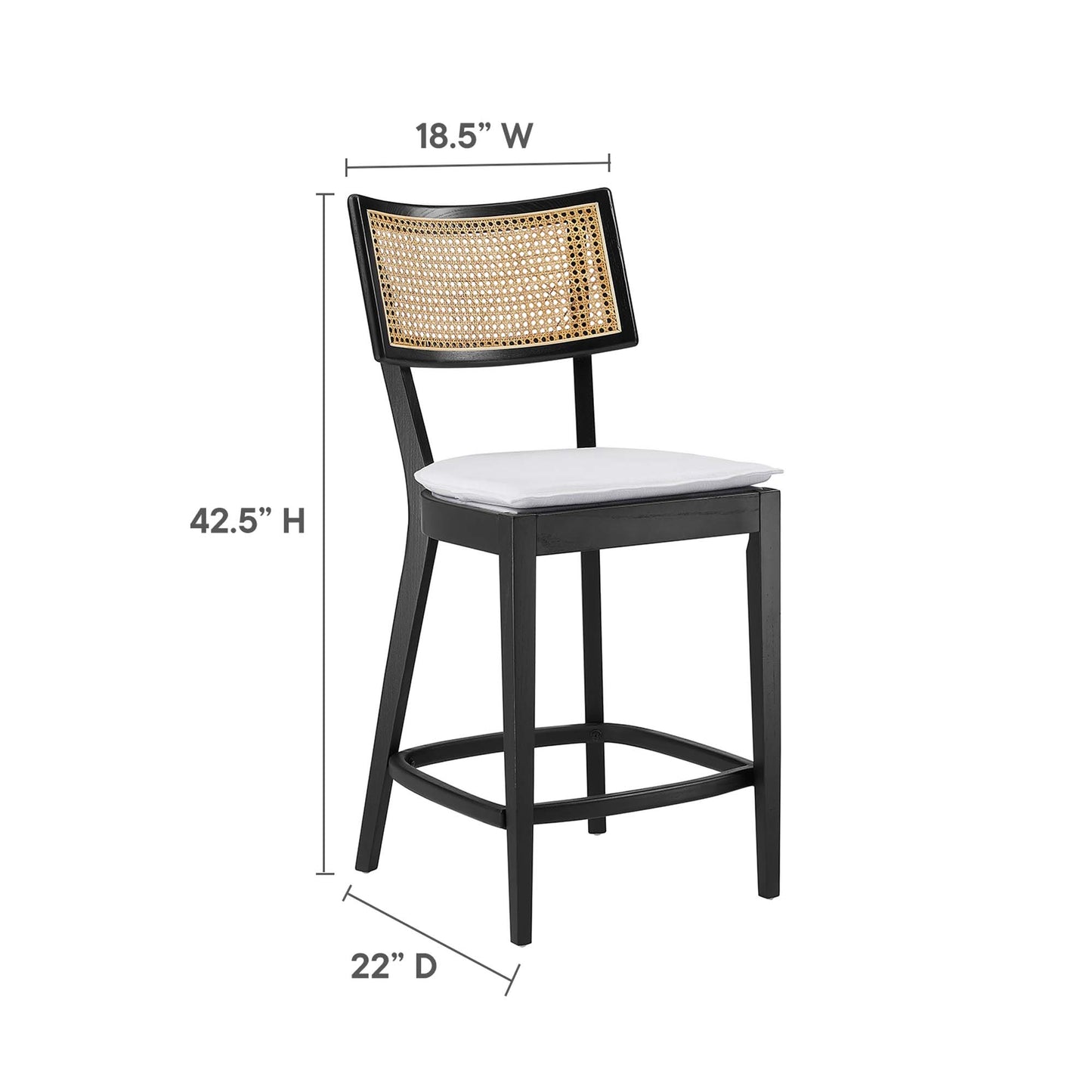 Caledonia Wood Counter Stools Set of 2 by Modway EEI-6821
