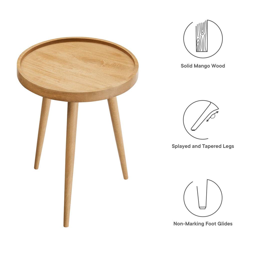 Modway Chiro Round Wood Side Table