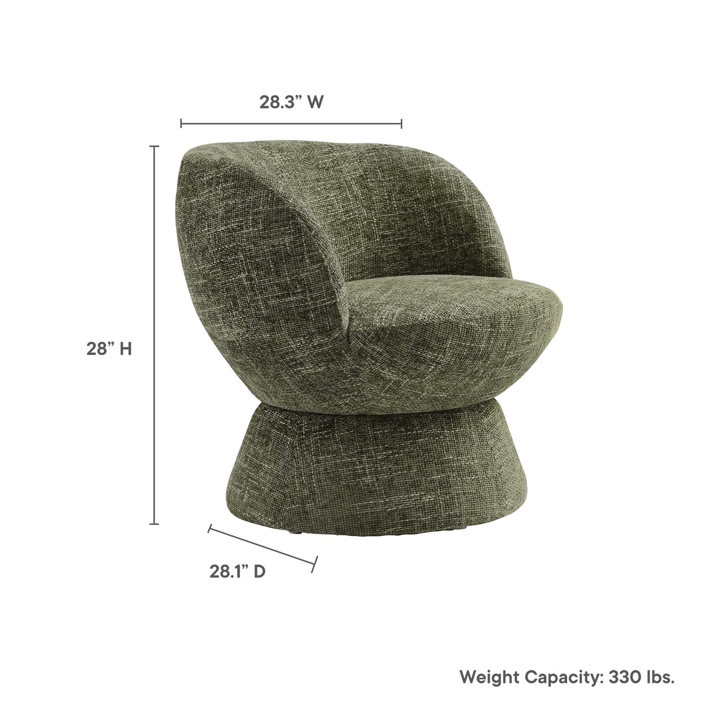 Vesta Chenille Fabric Upholstered Swivel Chair by Modway EEI-6863