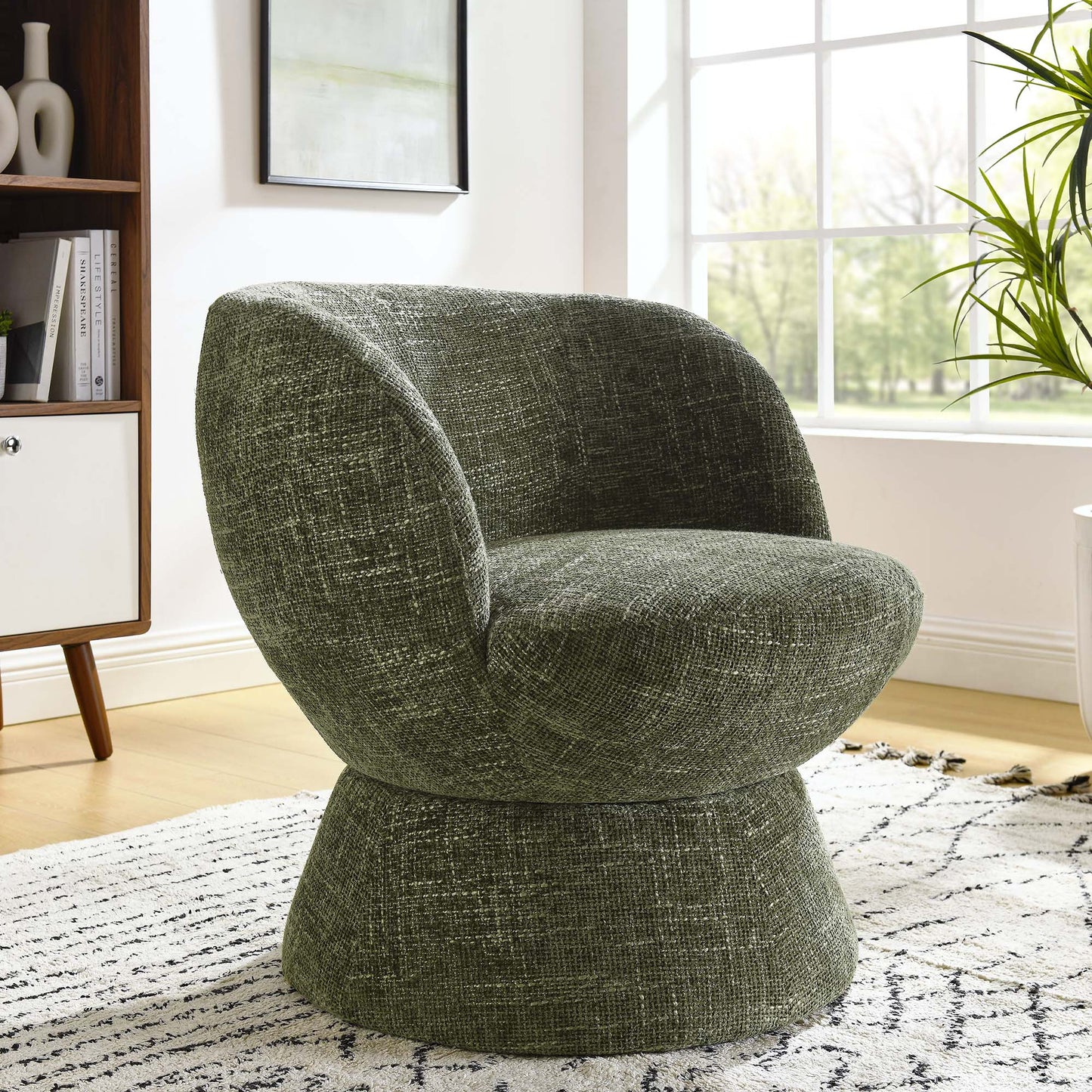 Vesta Chenille Fabric Upholstered Swivel Chair by Modway EEI-6863