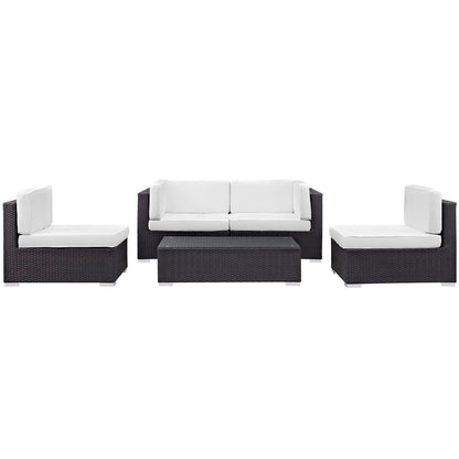 Camfora 5 Piece Outdoor Patio Sectional Set by Modway EEI-694