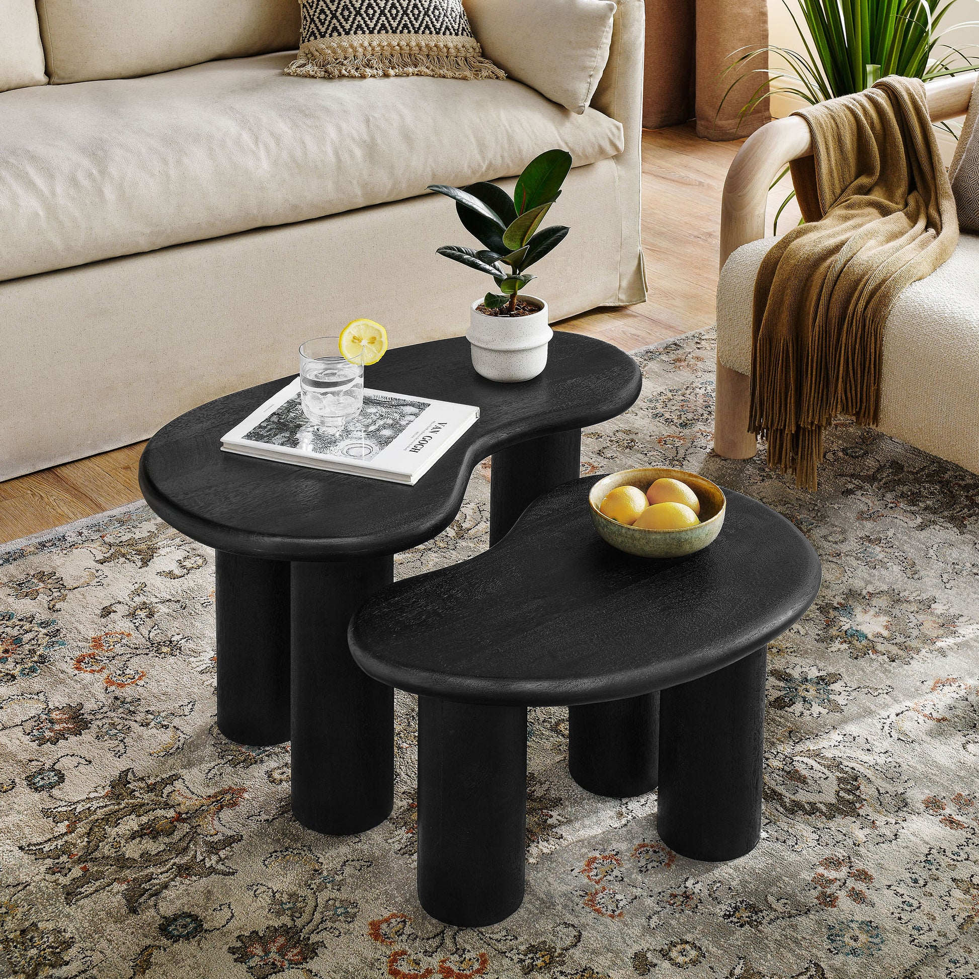 Hackney Mango Wood Nesting Coffee Table Set by Modway EEI-7283 FredCo